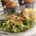 Smoked Salmon Salad with Dill Havarti Popovers